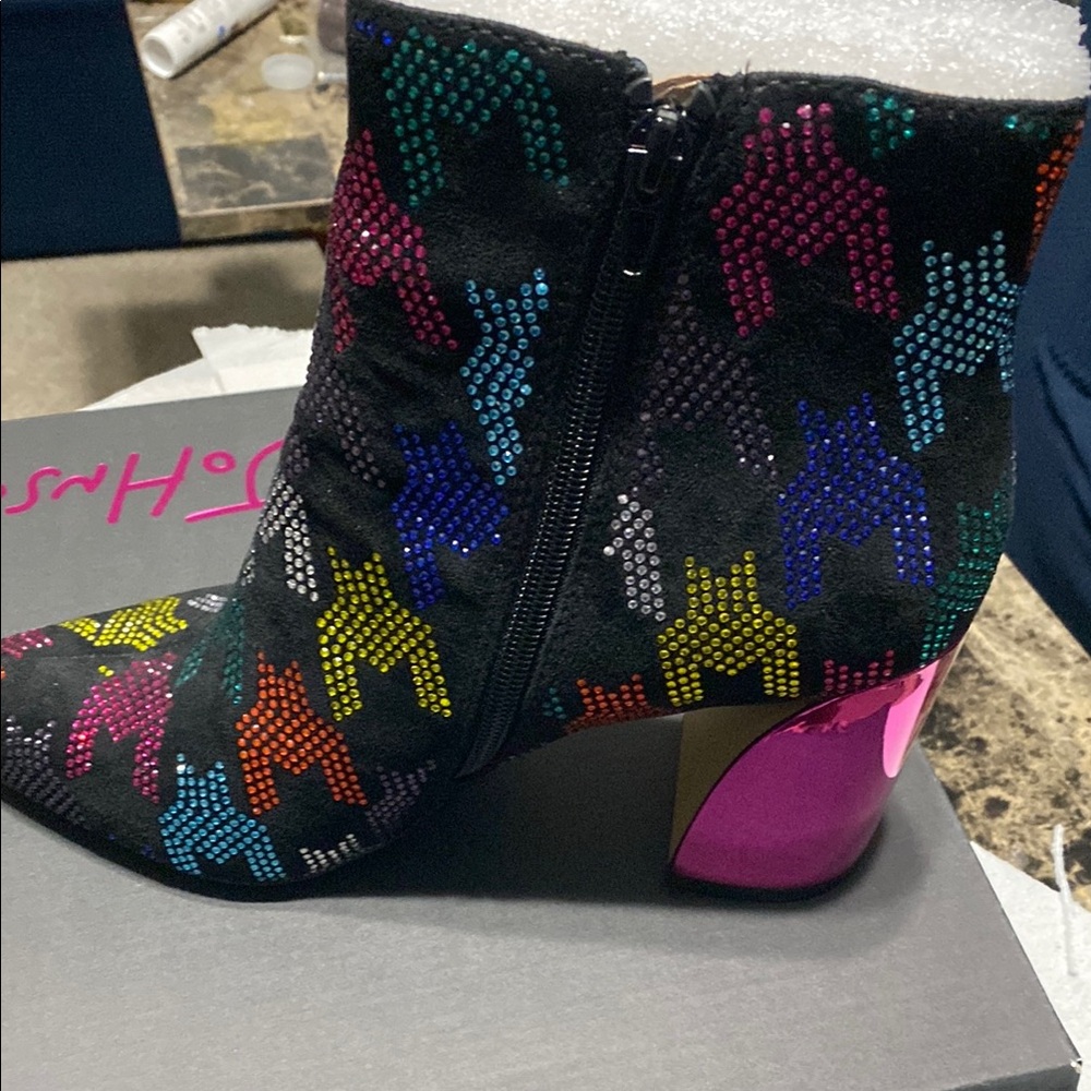 Colorful Suede Ankle Boots